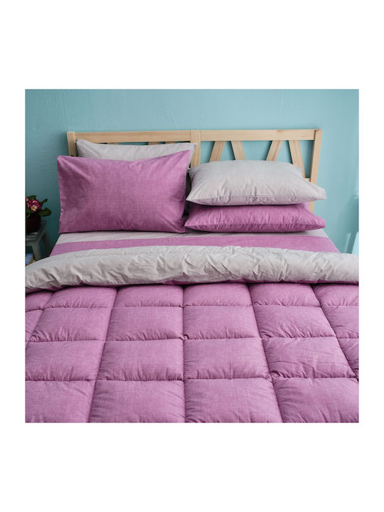 Charalambidis Textiles Sheet Sets Queen 220x260cm. Solid Fuchsia 4pcs