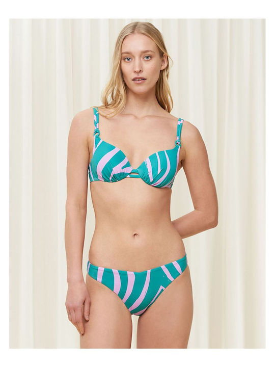 Summer Mix & Match Bikini Σουτιέν Animal Print Πράσινο