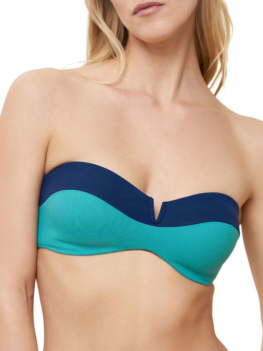 Summer Glow Dp Trägerloses Bikinioberteil Marineblau