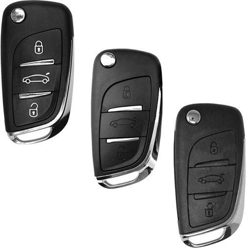 Θήκη Κλειδιού Key Case από για Citroen σε Μαύρο Χρώμα