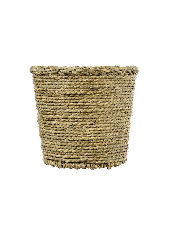 GloboStar THASSOS Übertopf Korbweide Beige 20x20x22εκ.