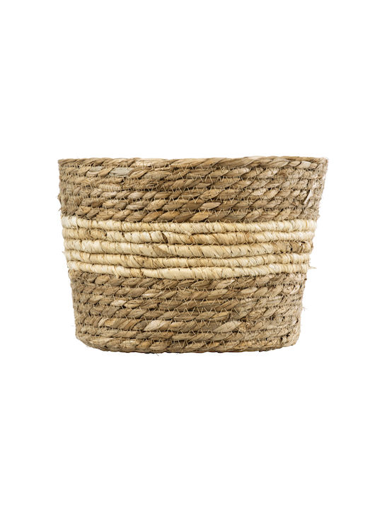 GloboStar KYTHIRA Planter Wicker Beige 22x22x15cm.
