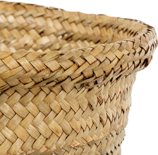 GloboStar Übertopf Korbweide Beige mit Gestell 30x30x30εκ.