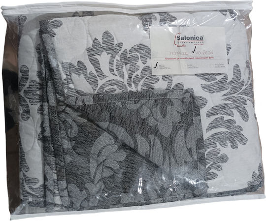 Charalambidis Textiles Rococo Покривало Единично от Памук & Полиестер Сив 160x230см