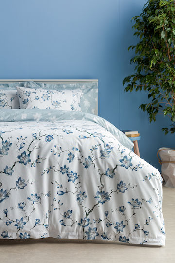 Charalambidis Textiles Αμυγδαλιά Tagesdecke Einzeln Hellblau 160x230cm