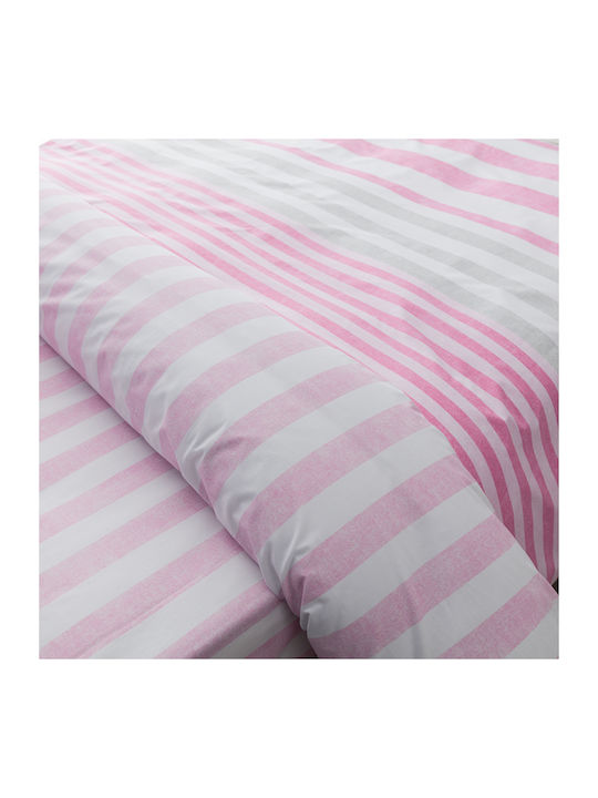 Charalambidis Textiles Ίριδα Κουβερλί Μονό από Βαμβάκι & Πολυεστέρα Ροζ 160x230cm