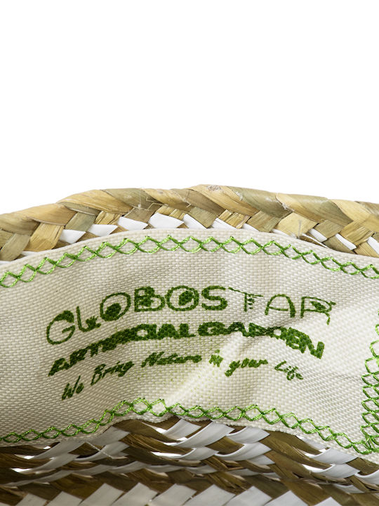 GloboStar Artificial Garden Symi Übertopf Korbweide Beige mit Gestell 18x18x20εκ.