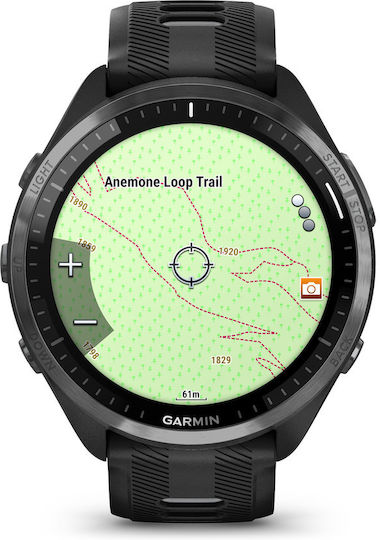 Garmin Forerunner 965 Titanium 47mm Waterproof Smartwatch with Heart Rate Monitor (Black/Powder Grey)