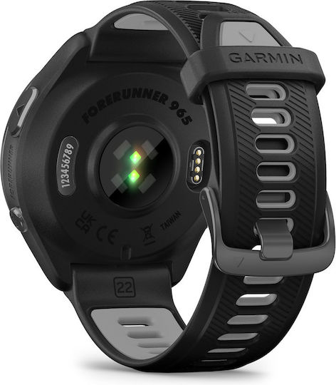 Garmin Forerunner 965 Titanium 47mm Waterproof Smartwatch with Heart Rate Monitor (Black/Powder Grey)