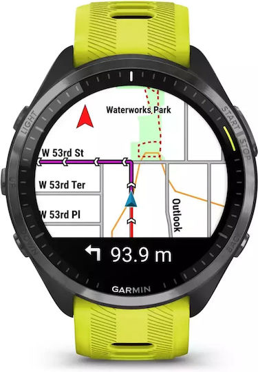 Garmin Forerunner 965 Titanium 47mm Waterproof Smartwatch with Heart Rate Monitor (Yellow)