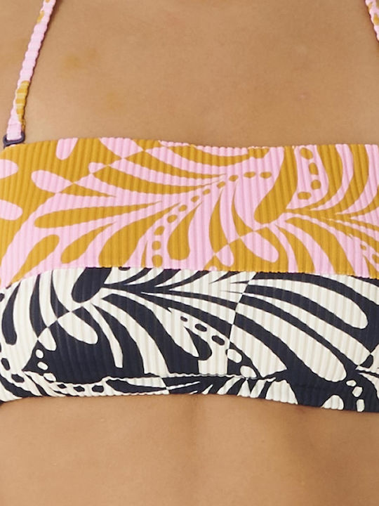 Afterglow Swirl Strapless Bikini Top Ροζ