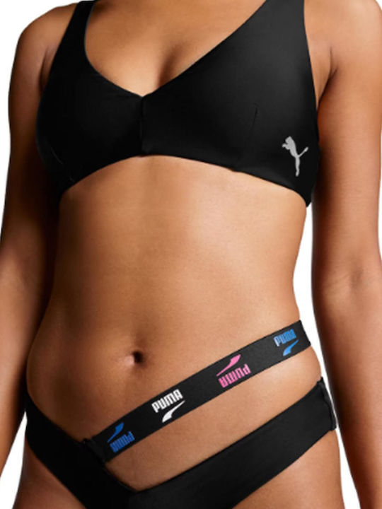 Triangle Bikini Top with Adjustable Straps Black