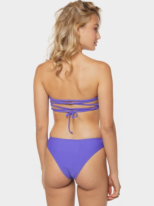 Ellesse Letti Strapless Bikini Top Μωβ