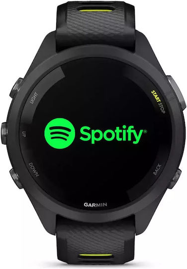 Garmin Forerunner 265s 42mm Waterproof Smartwatch with Heart Rate Monitor (Black/Amp Yellow)