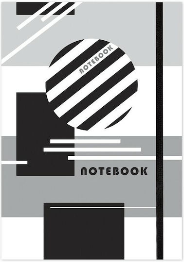 adBook Structural Μπλοκ Σημειώσεων B5 96 Φύλλων με Λευκές Σελίδες με Λάστιχο Γκρι