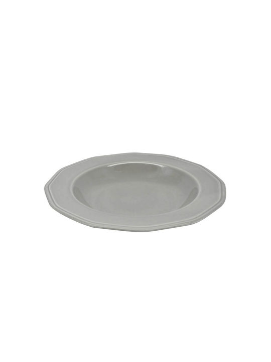 Ankor Premium Classic Plate Soup made of Porcelain Gray with Diameter 23cm
