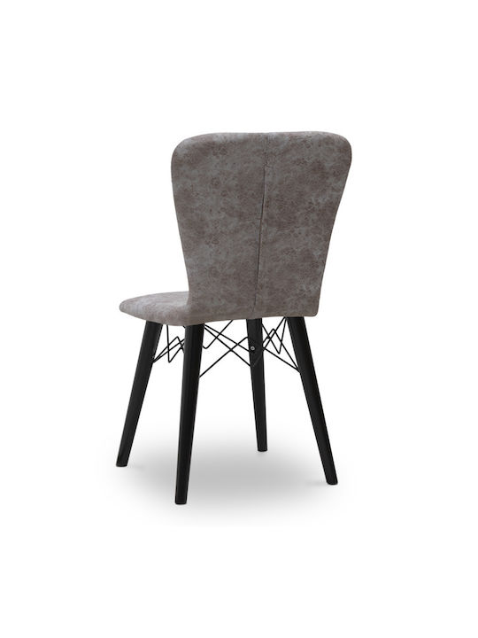 Palmira Dining Room Fabric Chair Gray 47x44x88cm