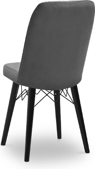 Carla Stühle Speisesaal Grey / Black Leg 1Stück 45x46x90cm