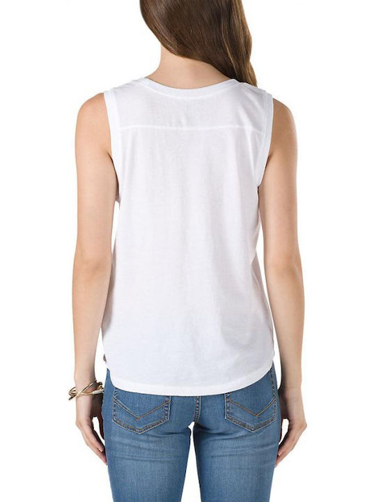 Vans Muscle V Summer Women's Blouse Sleeveless White