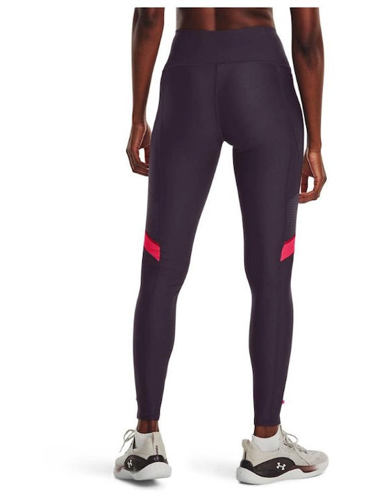 Under Armour Ausbildung Frauen Lang Leggings Hochgeschnitten Lila