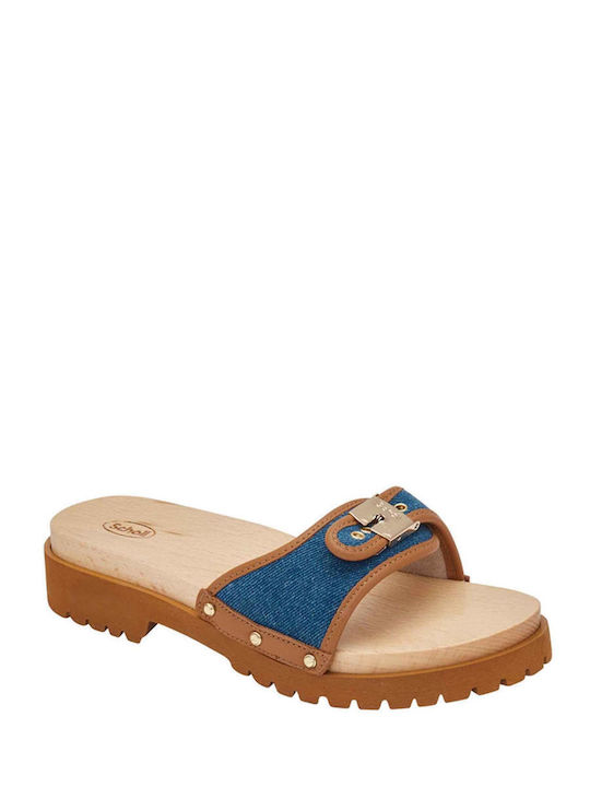 Scholl Pescura Leather Sandals Blue