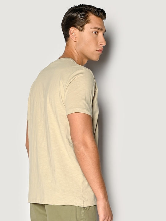 Brokers Jeans Men's Short Sleeve T-shirt Beige