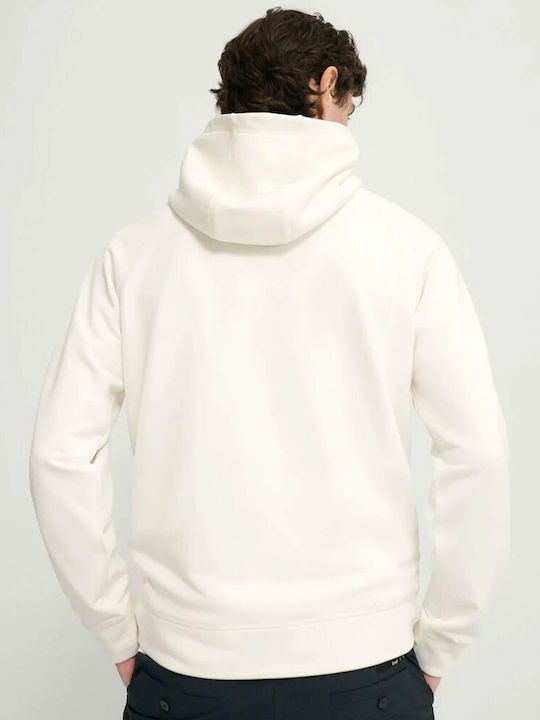 Ecoalf Men's Sweatshirt Jacket with Hood and Pockets White