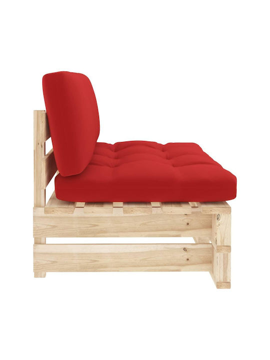 Two-Seater Sofa Outdoor from Pallets with Pillows 110x65x55cm