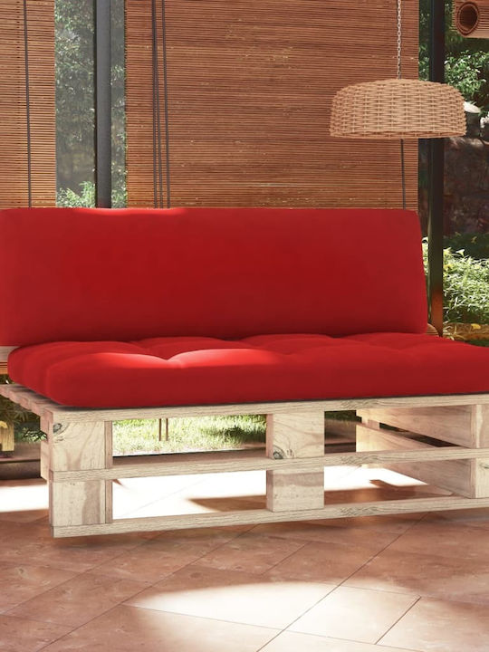 Two-Seater Sofa Outdoor from Pallets with Pillows 110x65x55cm