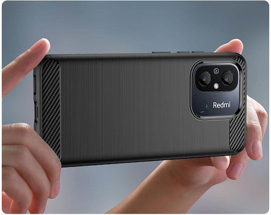 Tech-Protect Back Cover Σιλικόνης Μαύρο (Redmi 12C)