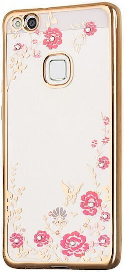Senso Diamond Back Cover Σιλικόνης Χρυσό (Huawei P10 Lite)