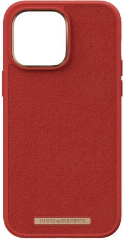Njord Suede Comfort+ Umschlag Rückseite Leder / Kunststoff 2mm Orange (iPhone 14 Pro Max)