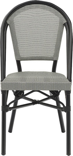 Scaun Paris White / Black 44x63x88cm