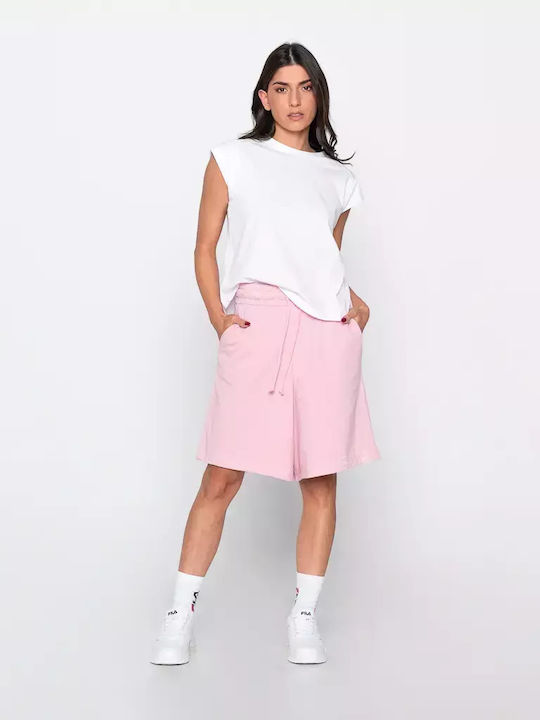 Cynthia Women's Sporty Bermuda Shorts Light Pink