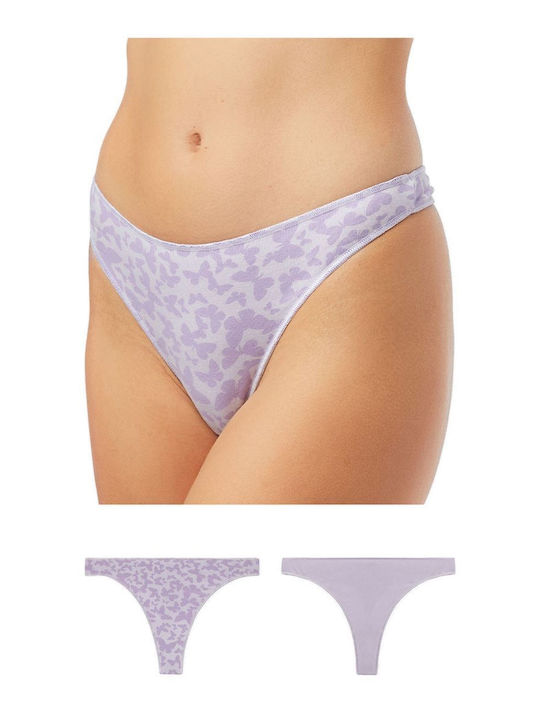 Modal Fimelle Γυναικεία String 2Pack Μπεζ
