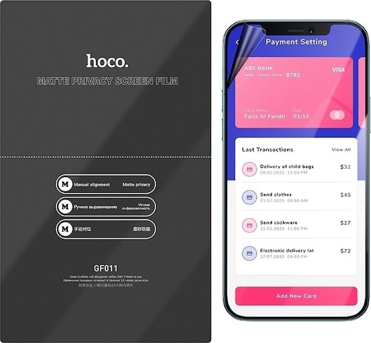 Hoco Pro 0.15mm Privacy Hydrogel Screen Protector (Galaxy A14)