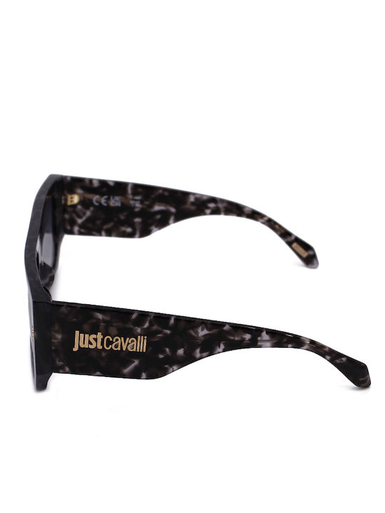 Just Cavalli Unisex Γυαλιά Ηλίου με Καφέ Ταρταρούγα Κοκκάλινο Σκελετό και Γκρι Ντεγκραντέ Φακό SJC022 096N