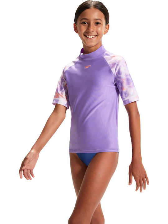Speedo Kinder Badeanzug Rashguard Lila
