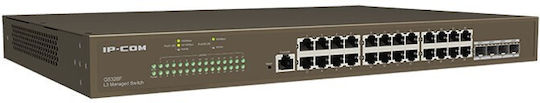 IP-COM G5328F Managed L3 PoE Switch with 24 Gigabit Ethernet Ports (1Gbps) and 4 SFP Ports
