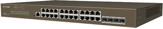 IP-COM G5328F Managed L3 PoE Switch with 24 Gigabit Ethernet Ports (1Gbps) and 4 SFP Ports