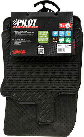 Lampa Set of Front and Rear Mats 4pcs for Renault Captur / Clio Black