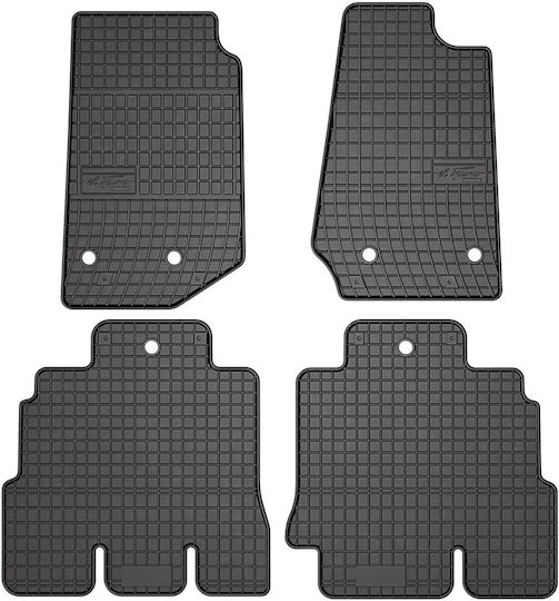 Frogum Σετ Μπροστινά και Πίσω Πατάκια 4τμχ για Jeep Wrangler 2017 Μαύρα
