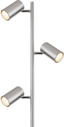 Globo Lighting Φωτιστικό Δαπέδου Υ154xΜ25εκ. με Ντουί για Λαμπτήρα GU10 Ασημί