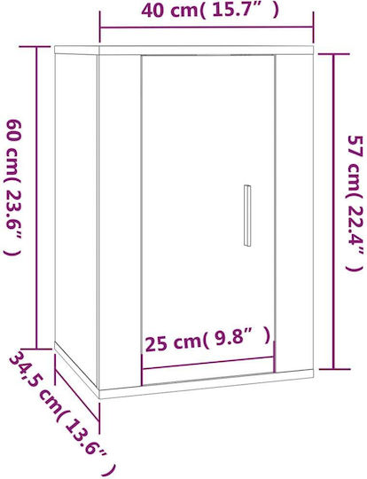 Животно помещение ТВ единица Сива Сонома Д40xШ34.5cm