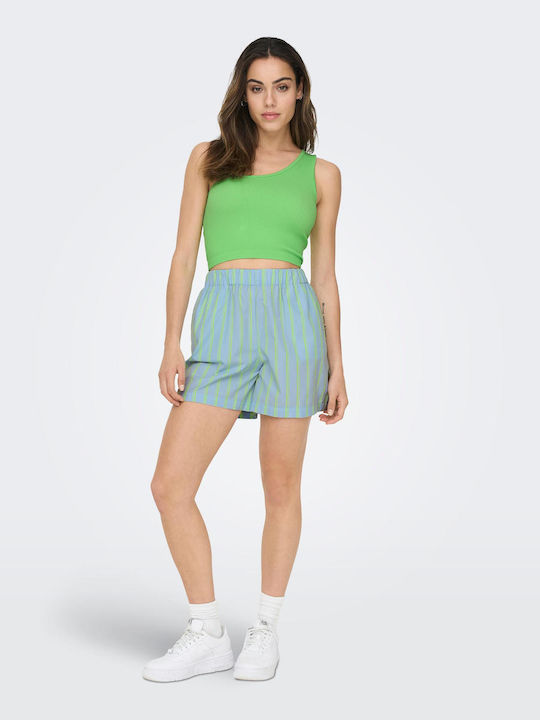 Women's Summer Crop Top Off-Shoulder with One Shoulder Green