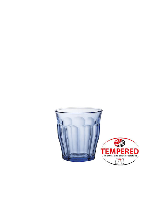 Duralex Picardie Gläser-Set Wasser aus Glas in Blau Farbe 310ml 6Stück