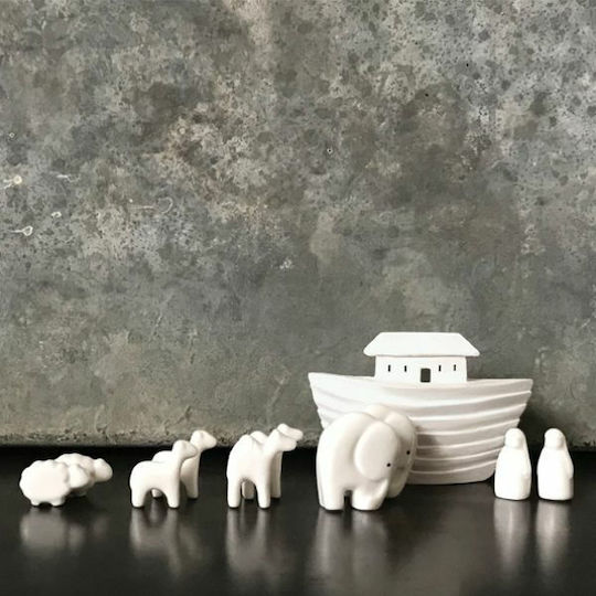 Synchronia Miniatură Decorativă Ceramică Arca lui Noe 8.5x5x14.5cm 1buc