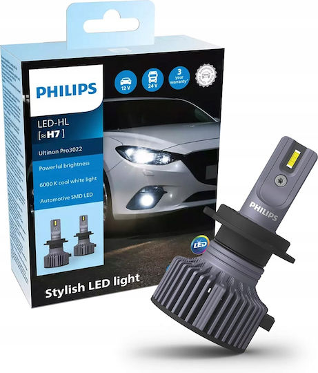 Philips Lamps Car Ultinon Pro3022 H7 LED 6000K Cold White 12V / 24V 2pcs