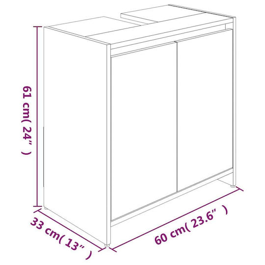 vidaXL Countertop without Sink L60xW33xH61cm Sonoma