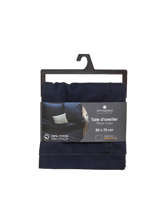 Spitishop Decorative Pillow Case Oxford 50x70+3 A-S D'Oreiller Ink 100% Cotton Blue 50x70cm